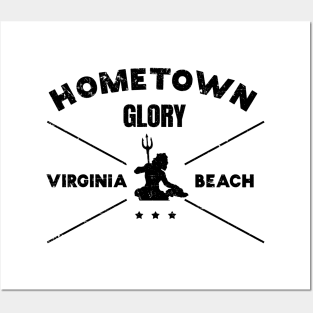 Virginia Beach Hometown Glory with Neptune Statue Posters and Art